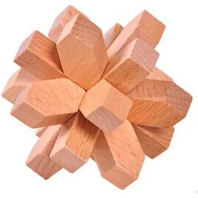 Johntoy Дървен 3D пъзел - главоблъсканица, Johntoy - Вид 3, Снежинка (28173-3)