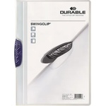 DURABLE Дълготрайна папка Swingclip A4 30 листа тъмно синя папка с клипс (226007)