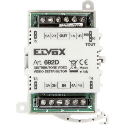Vimar 692D Пасивен етажен видео дистрибутор за 4 абоната Due Fili Plus (692D)