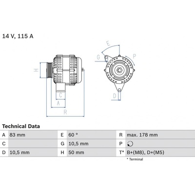 Alternátor BOSCH 0 986 041 320 0 986 041 320