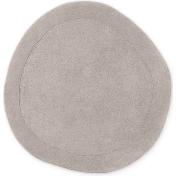 Villeroy&Boch Сив ръчно изработен кръгъл килим със смес от вълна ø 160 cm Kari Organic - Villeroy&Boch (106287-160 Organic Round)