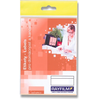 Rayfilm R0009.SF03G samolepicí bílé etikety 27 x 15 mm 350 etiket 10 listů
