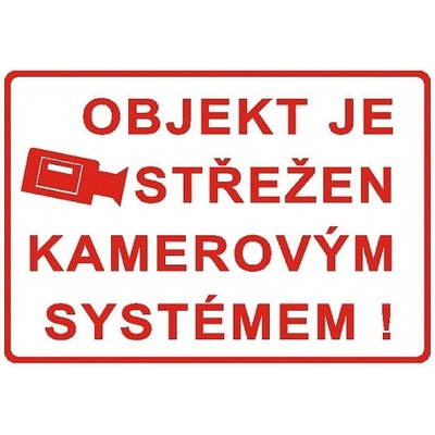 Tabulka Objekt střežen kamerovým systémem, A5, samolepka - T 4202tc20
