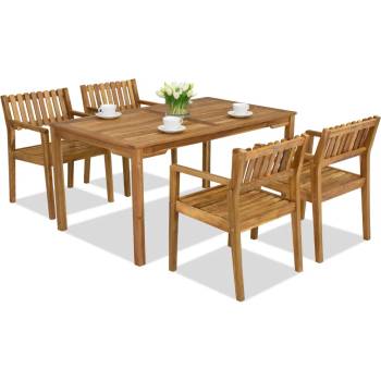 Image 1 of Garden Point Дървени мебели Danang/Timor 4 Garden Point (GAP414S_4xGAP353)