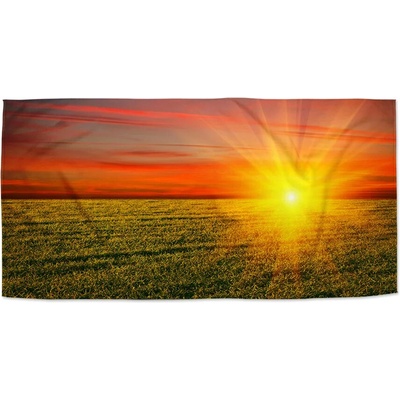 Sablio Uterák Západ slunce nad loukou 50 x 100 cm