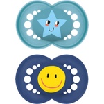 MAM Original 6+ months биберон Turquoise/ Dark Blue 2 бр