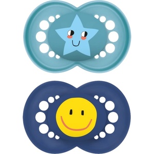 MAM Original 6+ months биберон Turquoise/ Dark Blue 2 бр