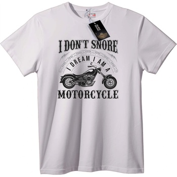 NOONEBRAND Тениска Не Хъркам, Сънувам Че Съм Мотоциклет - 6XL, Black