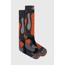 X-Socks SKI TOURING SILVER 4.0 anthracite melange / orange fluo