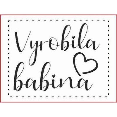 Koženkový štítok Vyrobila babina Materiál/farba: Mint koženka