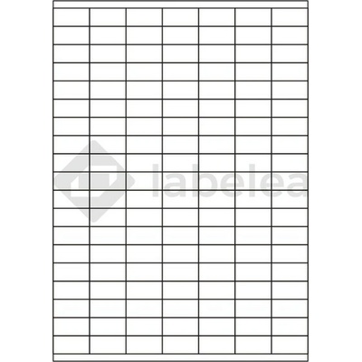 Labelea Samolepiace etikety 30x15 mm odolné biele matné plastové, na hárku A4, pre laserovú tlač, Farba etikiet Biela, Počet hárkov v balení 100 E02030015W133S