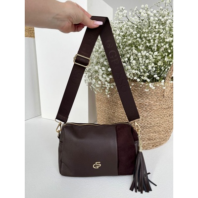 Grosso Čokoládová hnedá crossbody kabelka praktická na každý deň