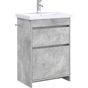 vidaXL Комплект мебели за баня Бетонно сиво 61 x 40 x 84, 5 см (3404261)
