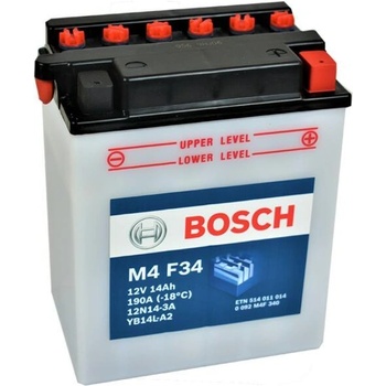 Image 1 of Bosch M4 12V 14Ah right+ YB14L-A2 0092M4F340