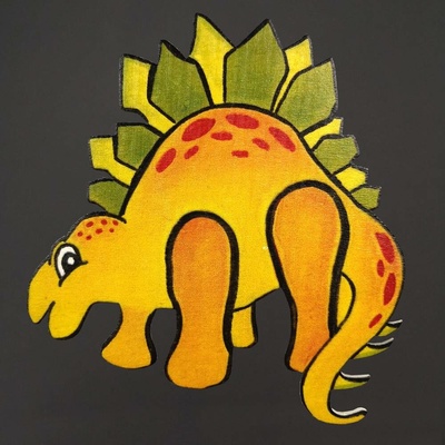 AMADEA Dřevěný magnet dinosaurus 20 cm