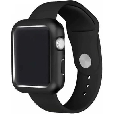 SES Magnetický hliníkový ochranný rámik pre Apple Watch 41 mm 7.série - čierny 9895