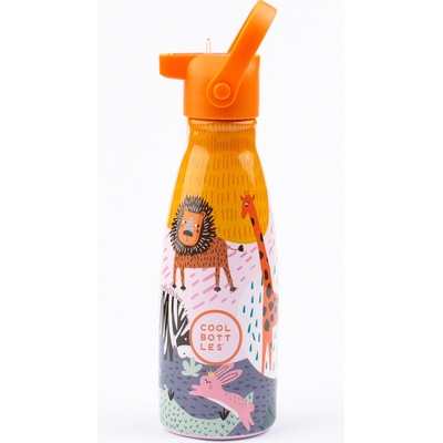 Cool Bottles Dětská nerezová termolahev Kids Savannah Kingdom třívrstvá 3D 260 ml