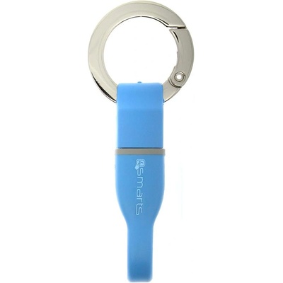 4smarts Кабел тип ключодържател за всички устройства с MicroUSB (10 см) - 4smarts KeyRing MicroUSB Cable (син) (4S468760)