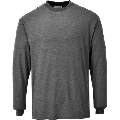 Portwest FR11 triko s dlouhými rukávy Flame Resistant Anti-Static šedá S – Zboží Dáma