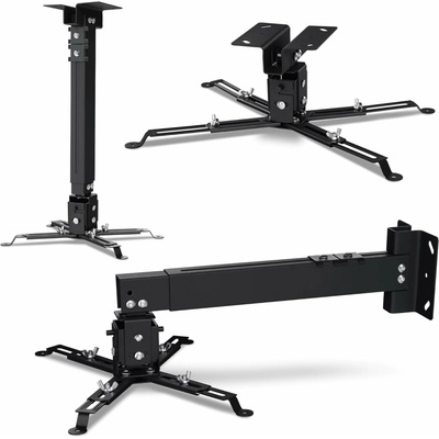Memoryking Variabilní držák projektoru na stěnu i na strop do 20kg, černý – Zboží Mobilmania