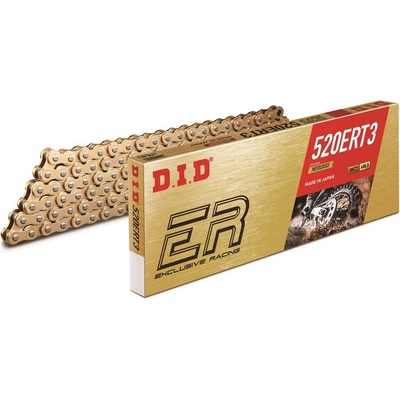 DID reťaz 520ERT3, 120 článkov, O-RING (perková spojka) zlatá farba