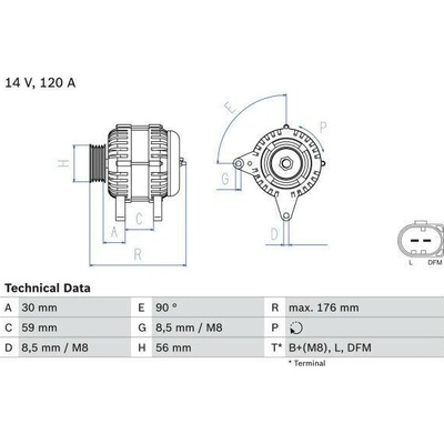 generátor BOSCH 0 986 042 830 BO 0986042830