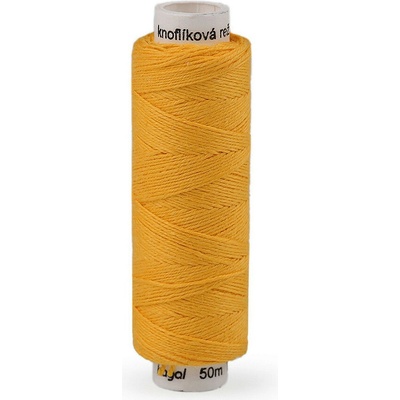 Nitě lněné knoflíkové 50 m Varianta: 127 žlutá tmavá, Balení: 1 ks