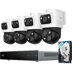 Anker Eufy PoE NVR S4 Max комплект от 4 PTZ Bullet камери с NVR, 4K, AI, IP65 (E8E00322)