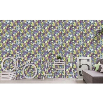 DIMEX ART s. r. o Луксозна флизелинова тапета жълто-лилава поляна