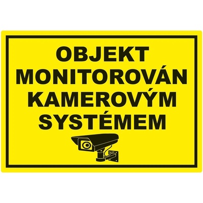 Výstražná samolepka venkovní KAMERY formátu A5; SAM-KAM-A5
