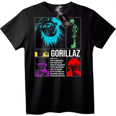 NOONEBRAND Gorillaz Band T-Shirt - 2XL, Black