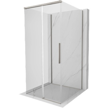 Mexen Rox-3S тристенна плъзгаща се душ кабина 110 x 110 см, прозрачна, матиран никел - 8C2-110-110-97-00-3S (8C2-110-110-97-00-3S)