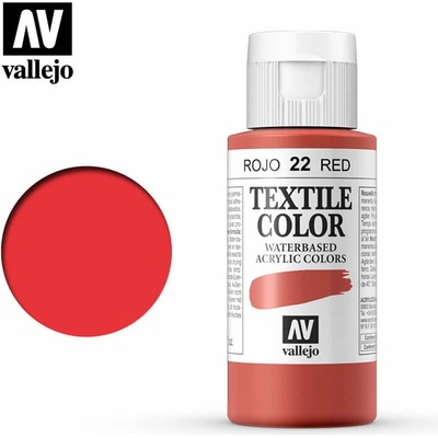 Vallejo textilná farba 40022 červená 60 ml