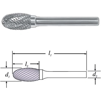 SGS 22953 (SE-1M) - Fréza technická SE-1M eliptická pr. 6,0x9,5mm, stopka 6
