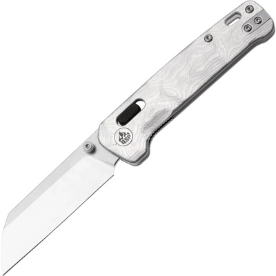 ! QSP Penguin Glyde 14C28N, 2 tone finish stonewash - satin,,Handle: G10 with alu foil QS130GL-G1