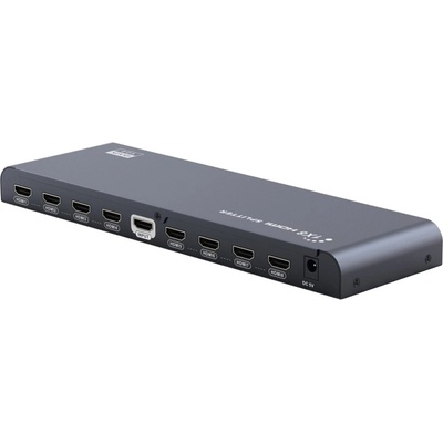 PremiumCord HDMI 2.0 splitter 1-8 porty, 4K x 2K/60Hz, FULL HD, 3D, černý KHSPLIT8F