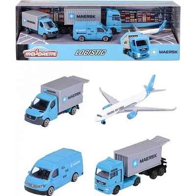 Majorette Колички MAERSK 4 Pieces Giftpack, Majorette 212057290 (212057290)