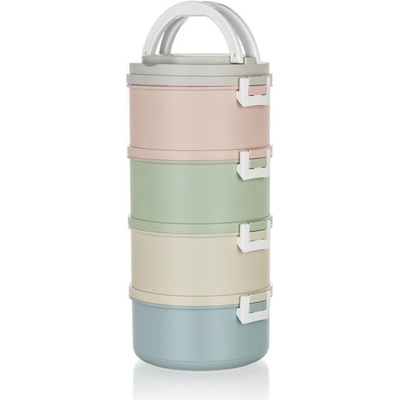 Banquet Plastový jídlonosič Avanza, 2,8 l, 4 díly, multicolor
