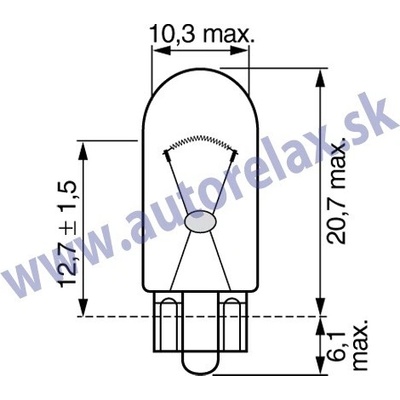 Narva W5W W2,1x9,5d 12V 5W