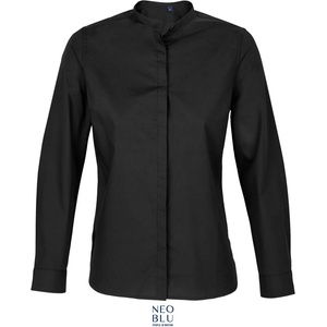 Neoblu 3787 BART WOMEN / Дамска риза с дълъг ръкав от поплин - наситено черна XXL (243787n1105)