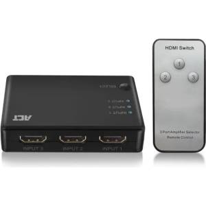 ACT 3 портов HDMI суич ACT AC7845, 4K@60Hz, USB, Дистанционно, Черен (EWENT-ACT-SPLIT-AC7845) - megamag