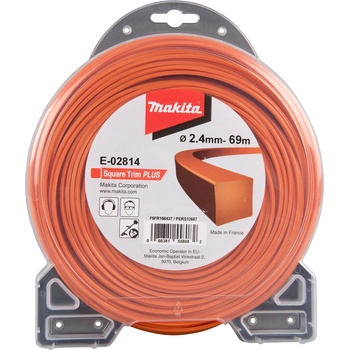 Makita Найлонова корда MAKITA Plus 2.4 мм, 69 м, оранжева, квадратна E-02814 (E-02814)