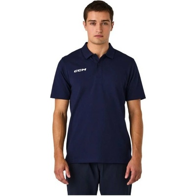 CCM Team Short Sleeve Polo SR tmavo modré