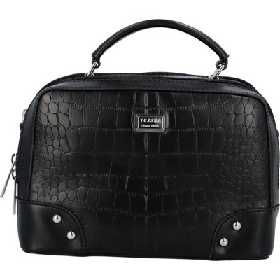 Stylová crossbody kabelka Croco Sia černá