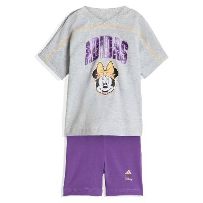 Disney Minnie Mouse T-Shirt set - Grey / Purple (Light Grey Heather / Semi Ice Tangerine)
