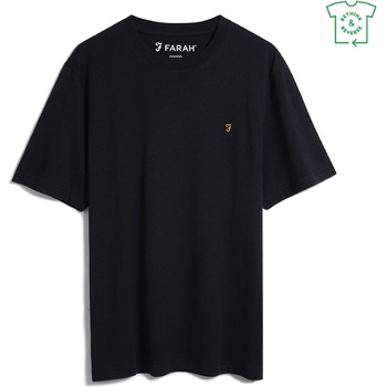 Farah Тениска Farah Farah Alexander Regular Fit Circular T-Shirt - Black