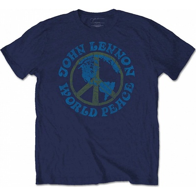 John Lennon tričko World Peace blue