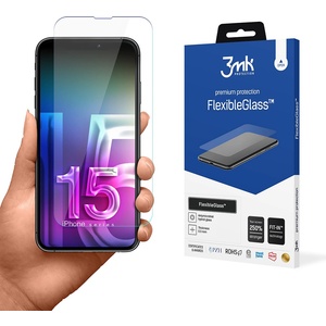 3mk Protection Протектор за iPhone 15 Pro - 3mk - FlexibleGlass - Прозрачен