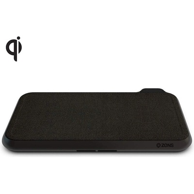 ZENS Liberty Wireless Charger Kvadrat Fabric Edition - двойна станция за безжично зареждане на Qi съвместими устройства (черен)