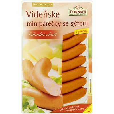 Ponnath Vídeňské minipárečky se sýrem 200 g – Zboží Dáma